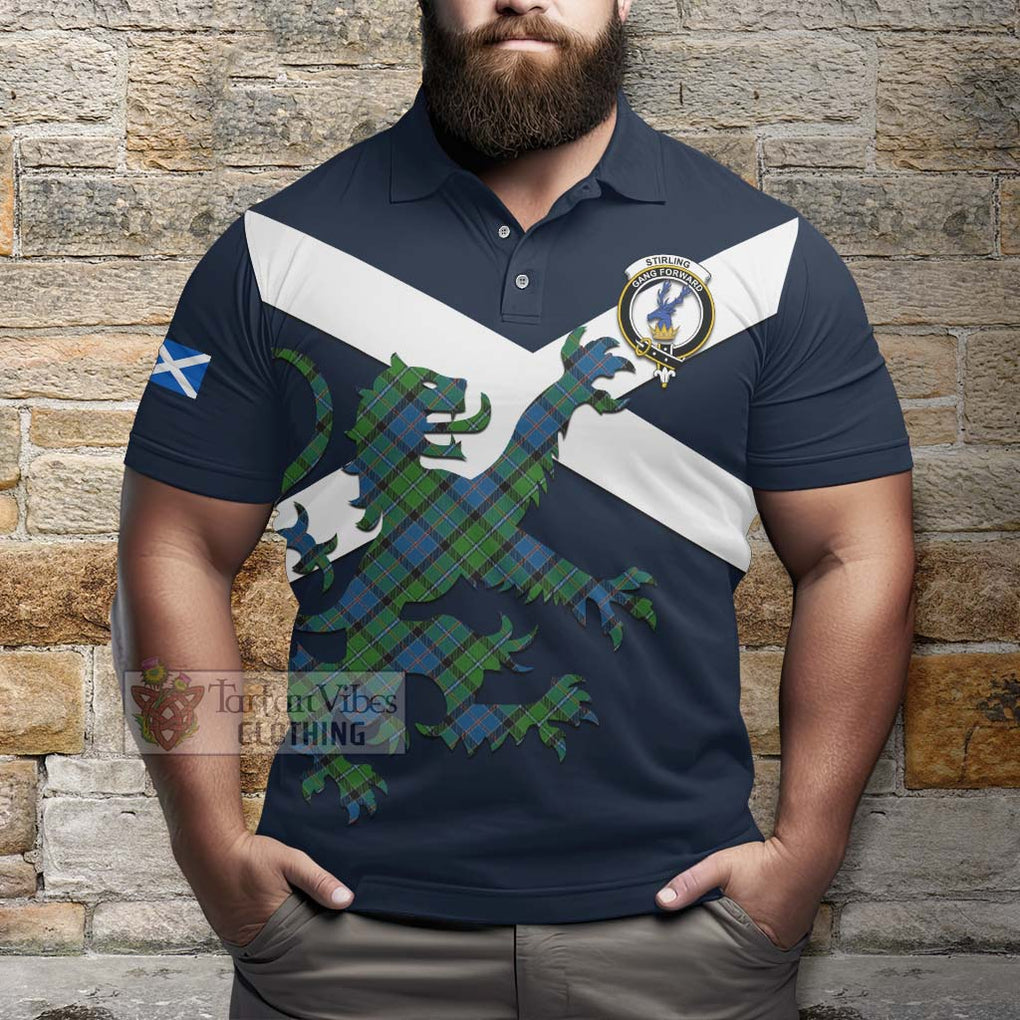 Tartan Vibes Clothing Stirling Tartan Lion Rampant Polo Shirt – Proudly Display Your Heritage with Alba Gu Brath and Clan Name