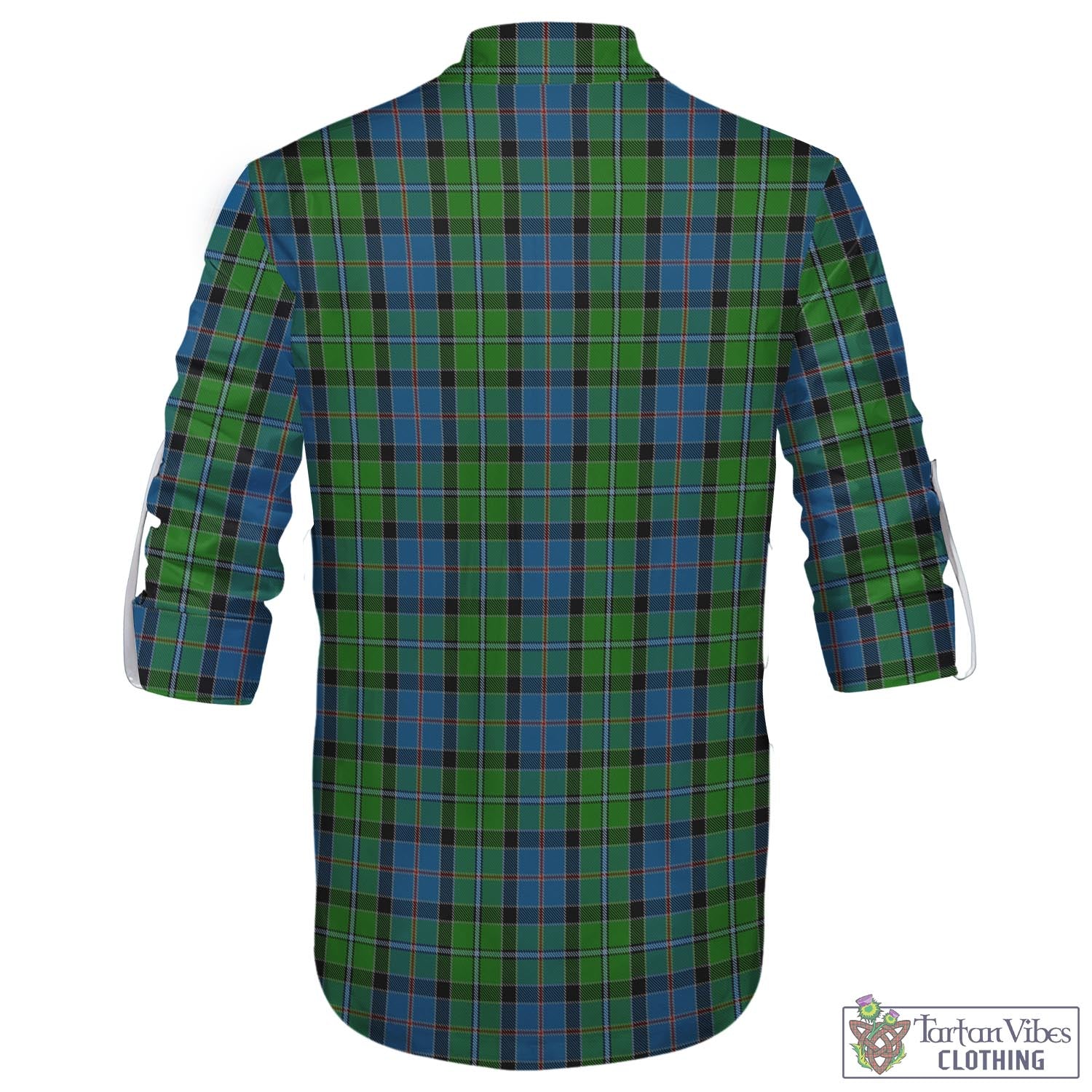 Tartan Vibes Clothing Stirling Tartan Men's Scottish Traditional Jacobite Ghillie Kilt Shirt