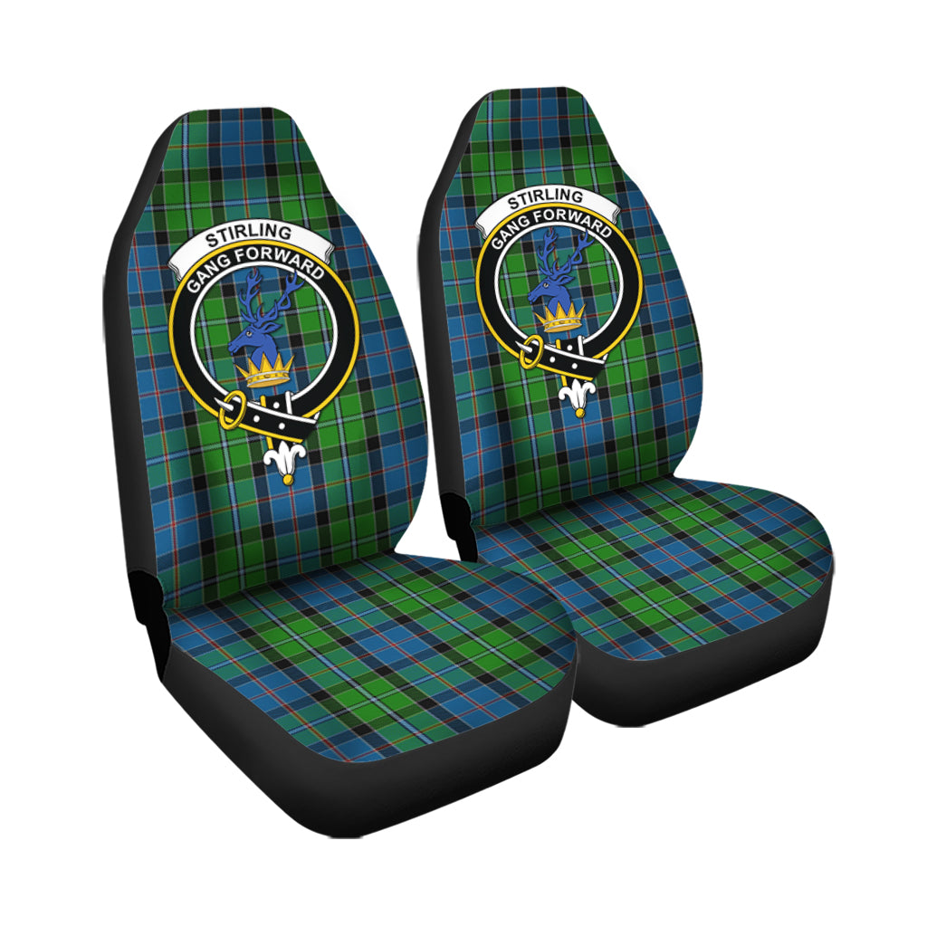 Stirling Tartan Car Seat Cover with Family Crest - Tartanvibesclothing