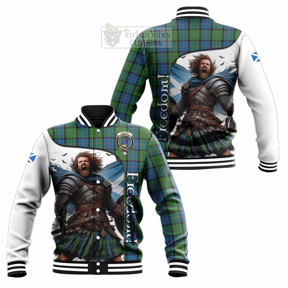 Tartan Vibes Clothing Stirling Crest Tartan Baseball Jacket Inspired by the Freedom of Scottish Warrior