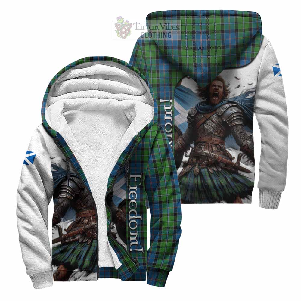Tartan Vibes Clothing Stirling Crest Tartan Sherpa Hoodie Inspired by the Freedom of Scottish Warrior
