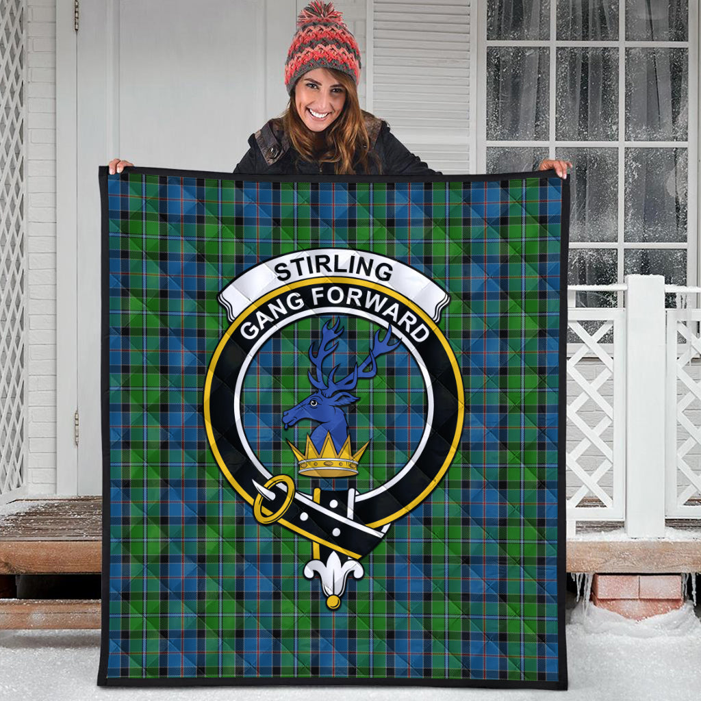 stirling-tartan-quilt-with-family-crest