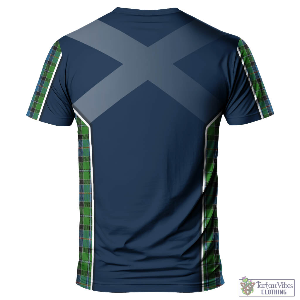 Tartan Vibes Clothing Stirling Tartan T-Shirt with Family Crest and Lion Rampant Vibes Sport Style