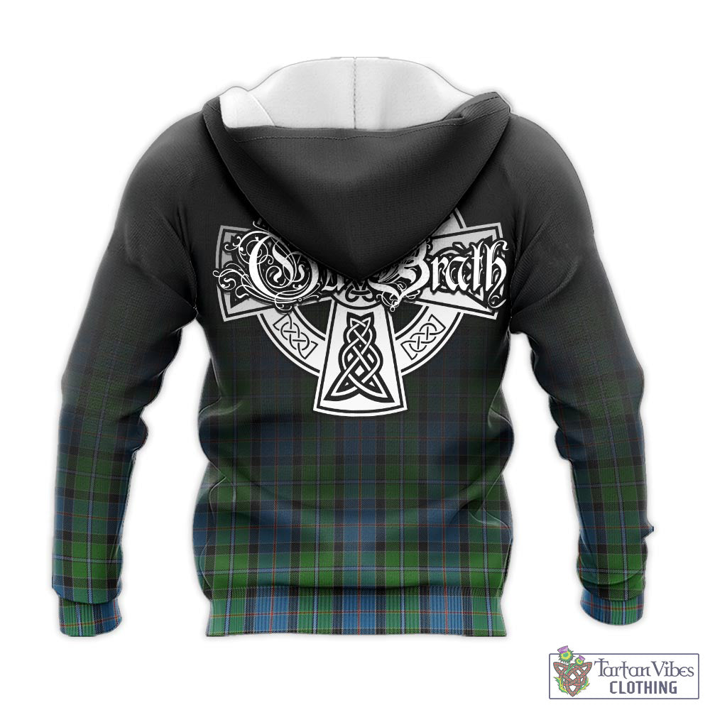 Tartan Vibes Clothing Stirling Tartan Knitted Hoodie Featuring Alba Gu Brath Family Crest Celtic Inspired