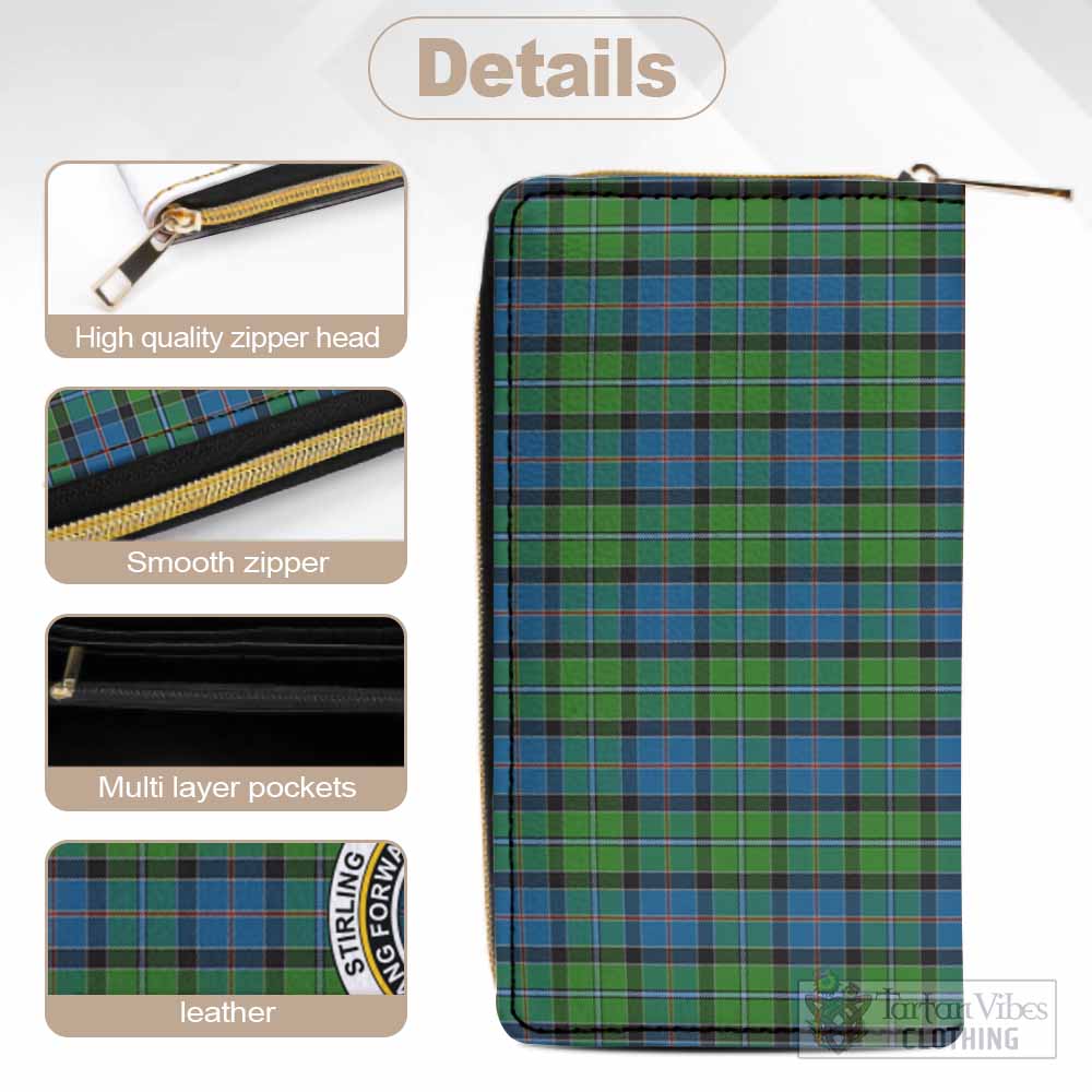 Tartan Vibes Clothing Stirling Tartan Women's Leather Wallet with Family Crest