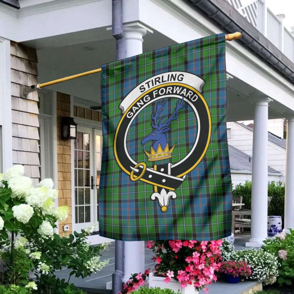 Stirling Tartan Flag with Family Crest - Tartan Vibes Clothing