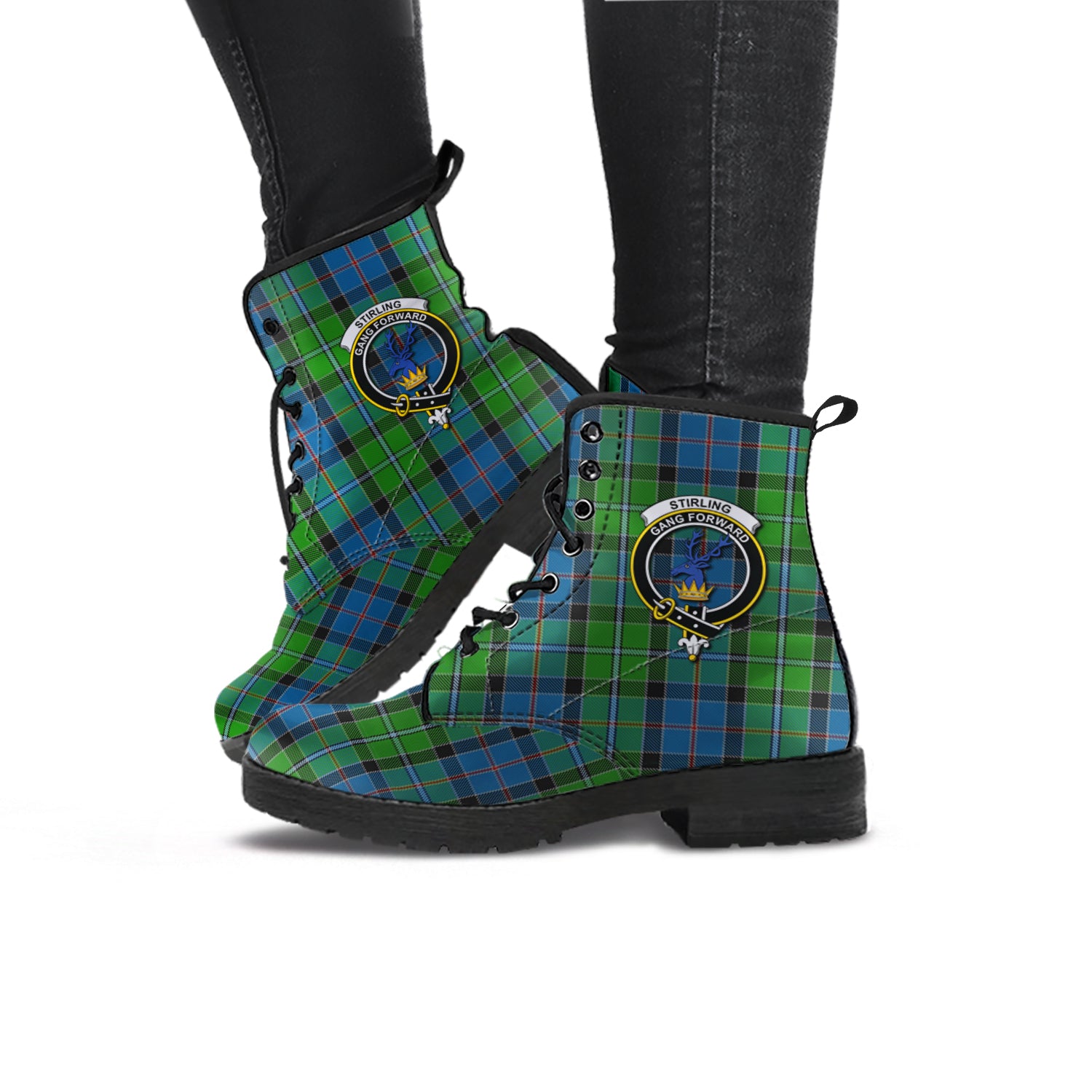 stirling-tartan-leather-boots-with-family-crest