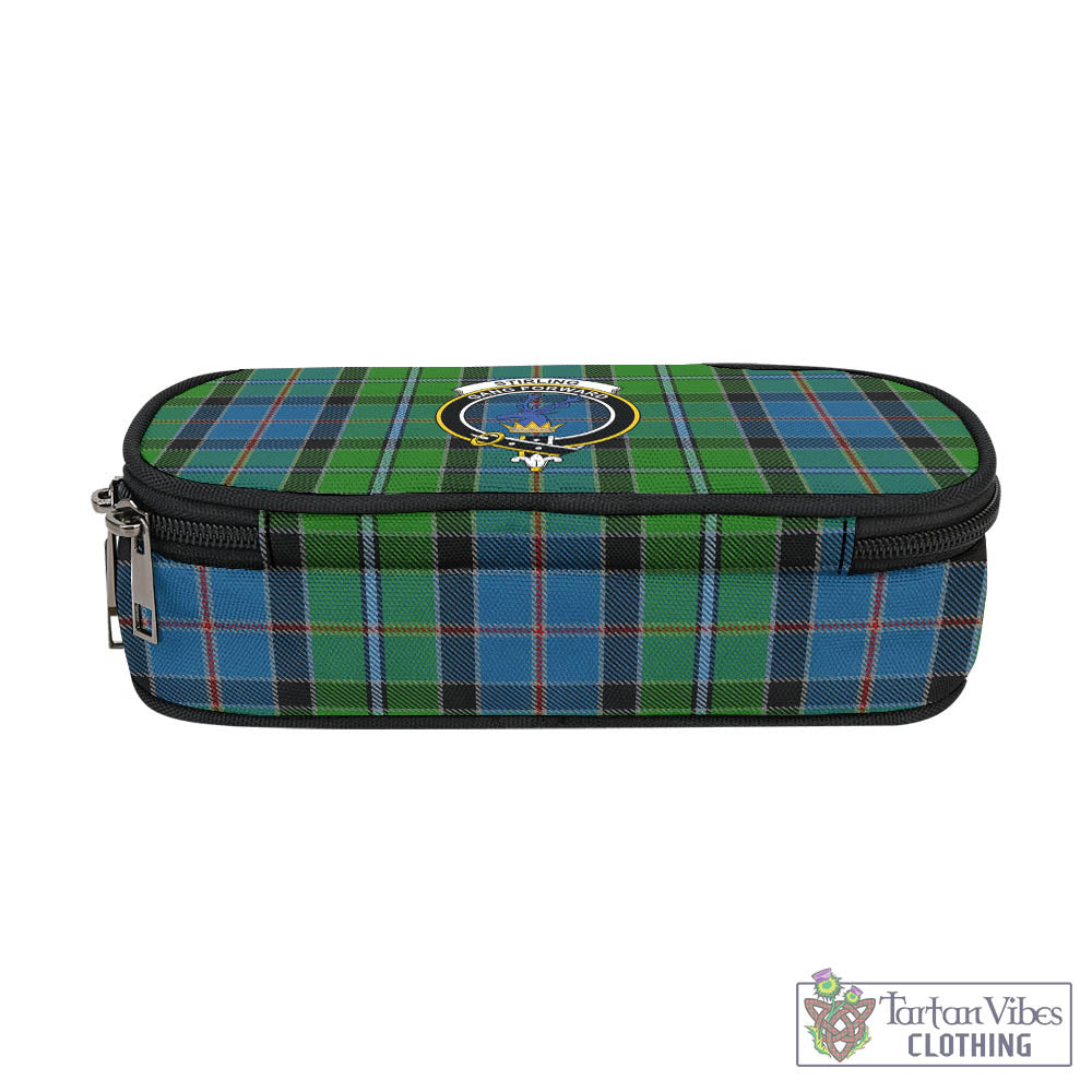 Tartan Vibes Clothing Stirling Tartan Pen and Pencil Case with Family Crest