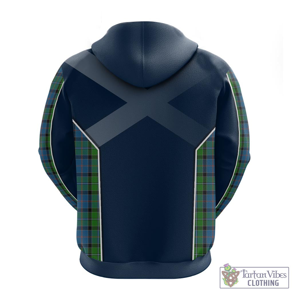 Tartan Vibes Clothing Stirling Tartan Hoodie with Family Crest and Lion Rampant Vibes Sport Style