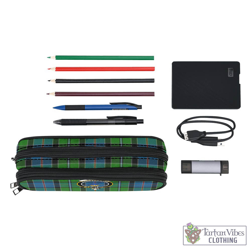 Tartan Vibes Clothing Stirling Tartan Pen and Pencil Case with Family Crest