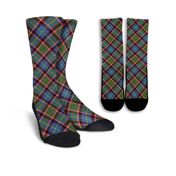 Stirling Bannockburn Tartan Crew Socks Cross Tartan Style