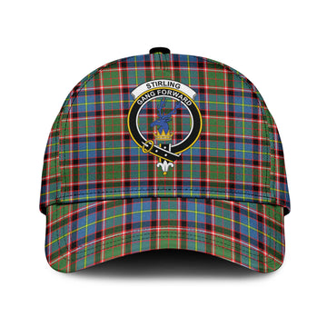 Stirling Bannockburn Tartan Classic Cap with Family Crest