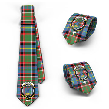 Stirling Bannockburn Tartan Classic Necktie with Family Crest