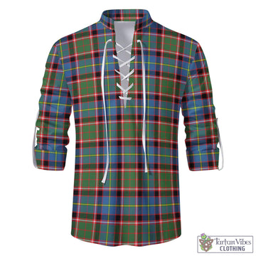 Stirling Bannockburn Tartan Men's Scottish Traditional Jacobite Ghillie Kilt Shirt