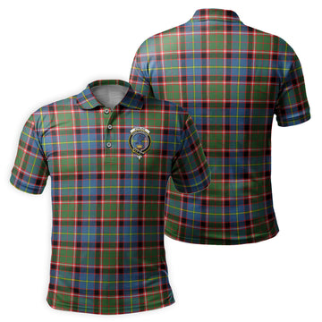 Stirling Bannockburn Tartan Men's Polo Shirt with Family Crest