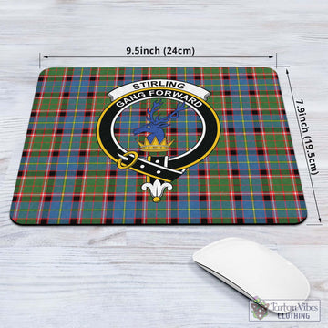Stirling Bannockburn Tartan Mouse Pad with Family Crest