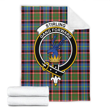 Stirling Bannockburn Tartan Blanket with Family Crest