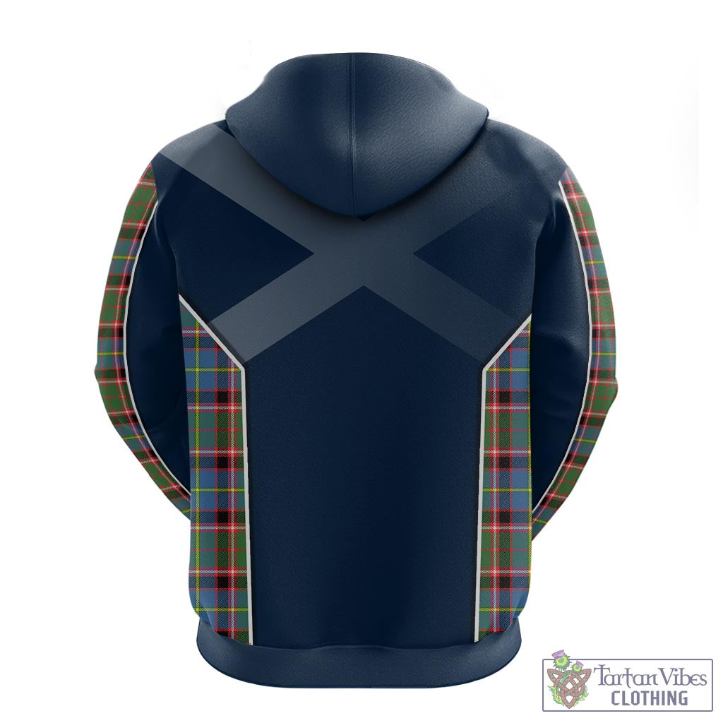 Tartan Vibes Clothing Stirling Bannockburn Tartan Hoodie with Family Crest and Lion Rampant Vibes Sport Style