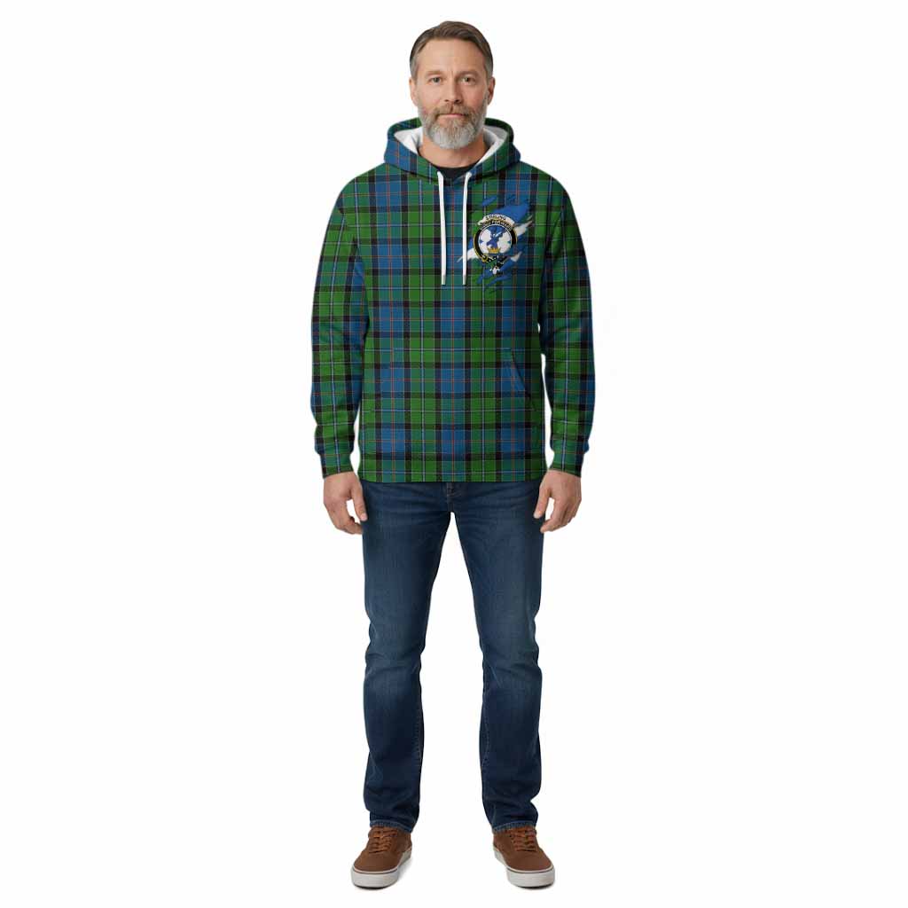 Stirling Clan Crest In Me Tartan Cotton Hoodie Scotland Flag Style