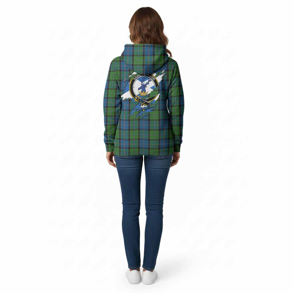 Stirling Clan Crest In Me Tartan Cotton Hoodie Scotland Flag Style