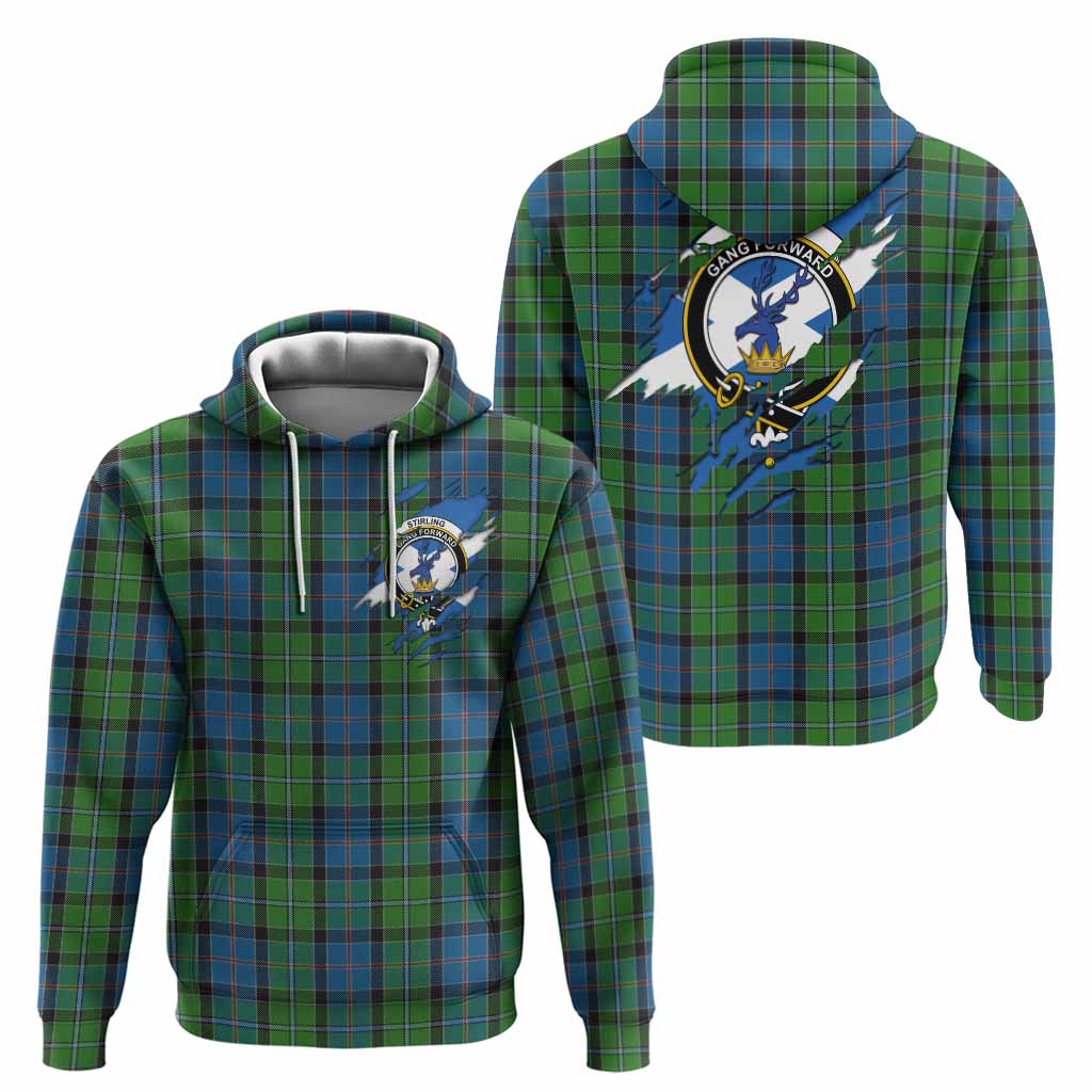 Stirling Clan Crest In Me Tartan Hoodie Scotland Flag Style
