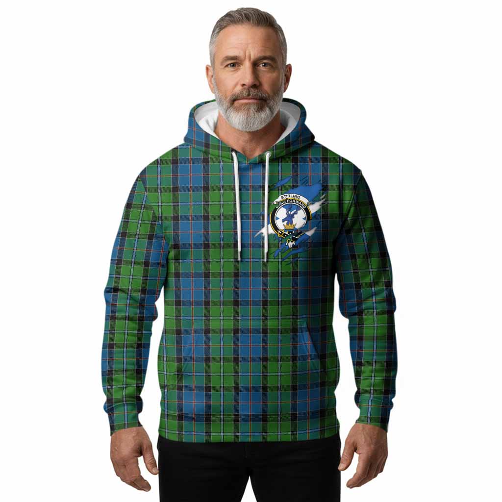 Stirling Clan Crest In Me Tartan Hoodie Scotland Flag Style