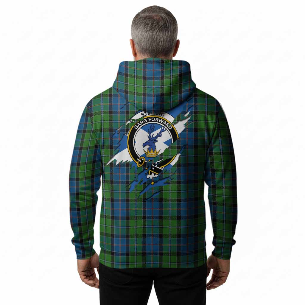 Stirling Clan Crest In Me Tartan Hoodie Scotland Flag Style