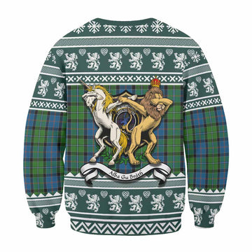 Stirling Clan Tartan Crest Christmas Sweatshirt Coat of Arms Funny Style - Tartan Vibes Clothing