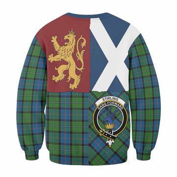 Stirling Crest Tartan Sweatshirt with Lion Rampant Saltire Style