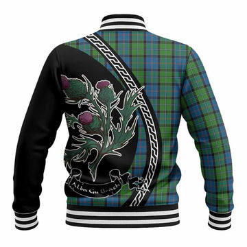 Stirling Family Crest Tartan Baseball Jacket Alba Thistle Inspired - Tartan Vibes Clothing