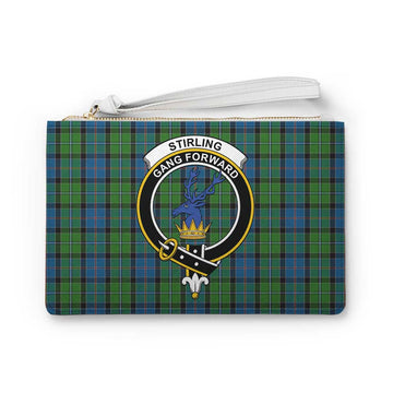Tartan Vibes Clothing Stirling Family Crest Tartan Clutch Bag