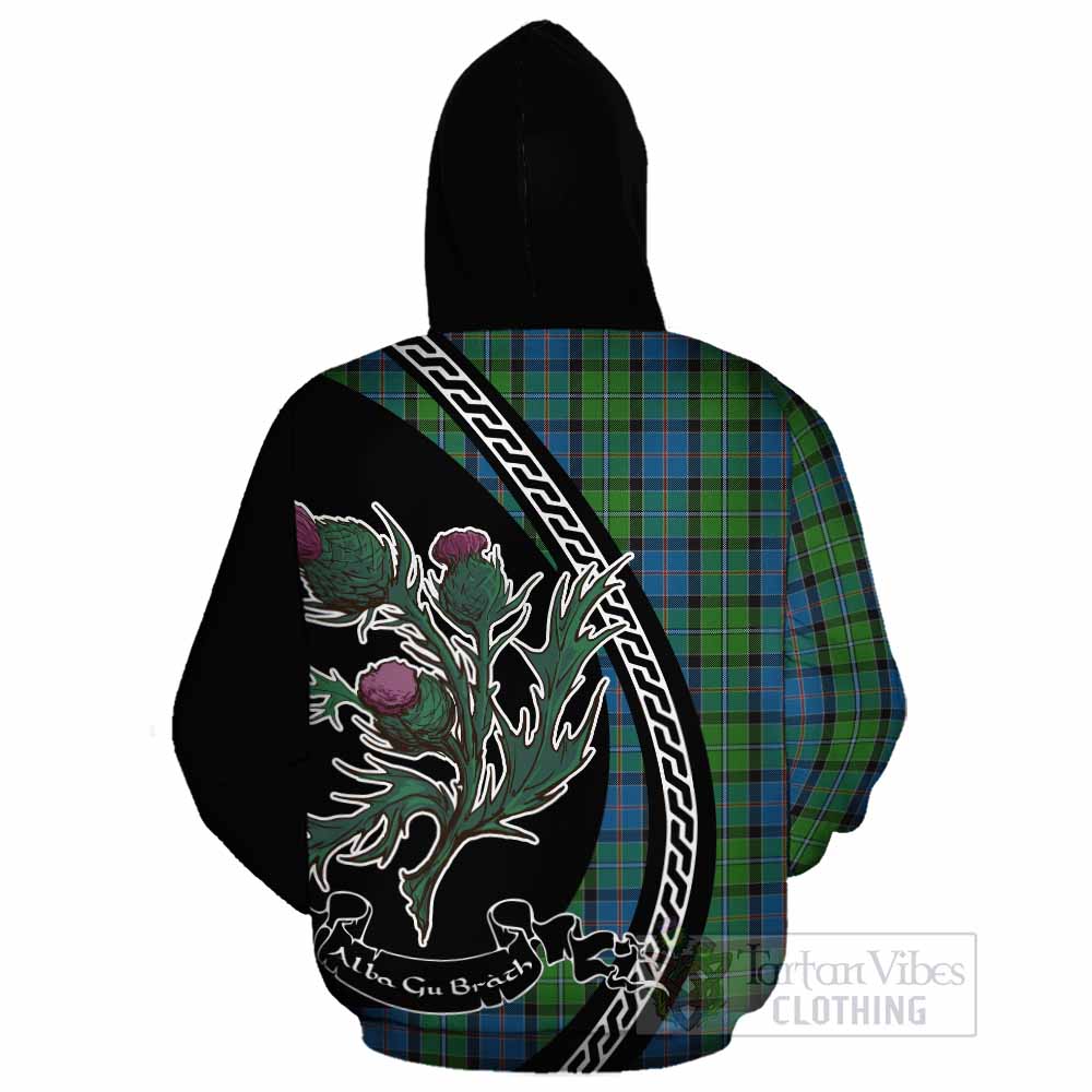 Stirling Family Crest Tartan Cotton Hoodie Alba Thistle Inspired - Tartan Vibes Clothing