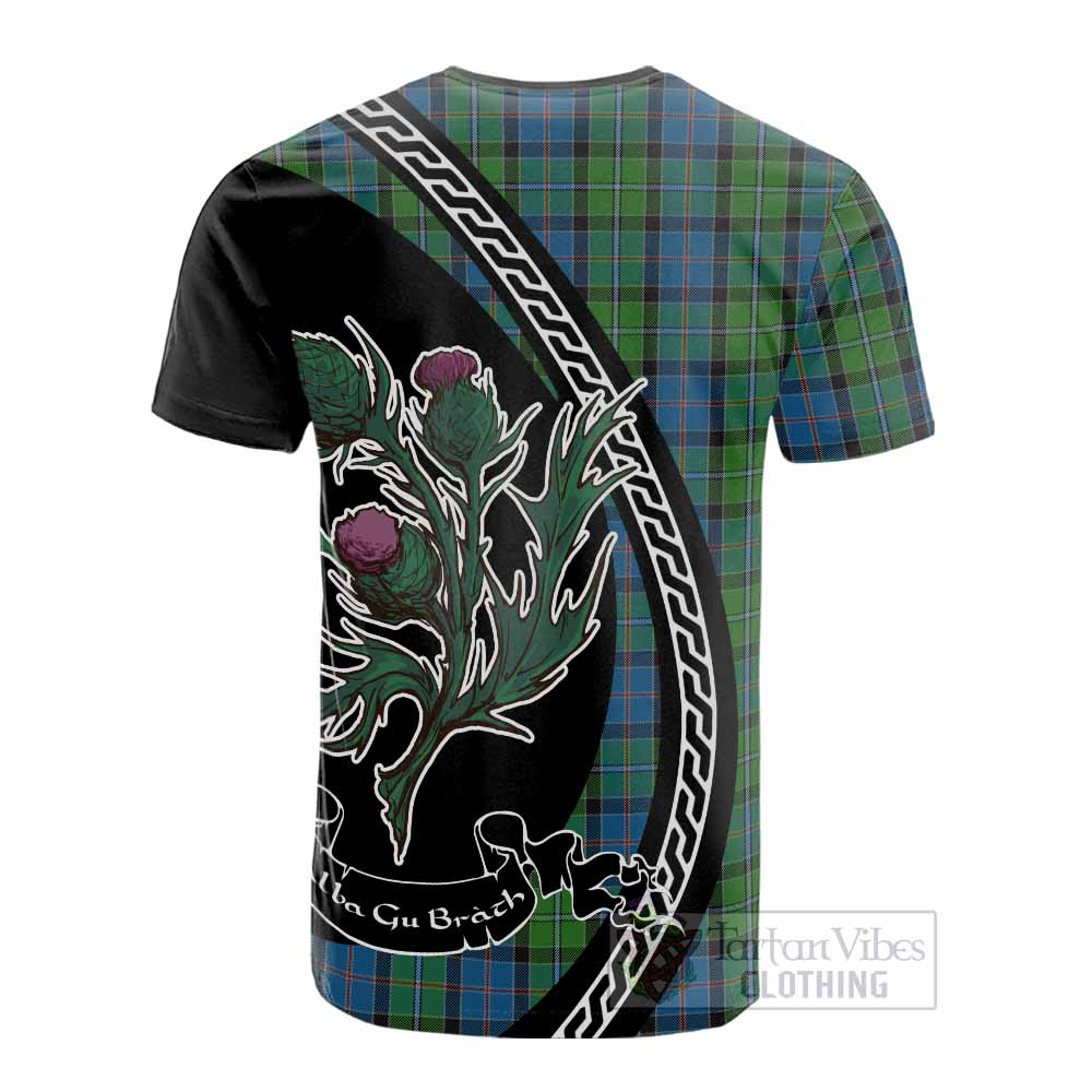 Stirling Family Crest Tartan Cotton T-shirt Alba Thistle Inspired - Tartan Vibes Clothing