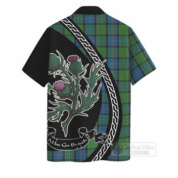 Stirling Family Crest Tartan Hawaiian Shirt Alba Thistle Inspired - Tartan Vibes Clothing