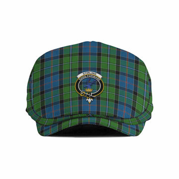 Stirling Family Crest Tartan Jeff Cap, Tartan Flat Cap