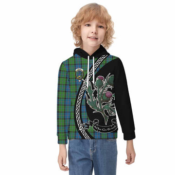 Stirling Family Crest Tartan Kid Hoodie Alba Thistle Inspired - Tartan Vibes Clothing