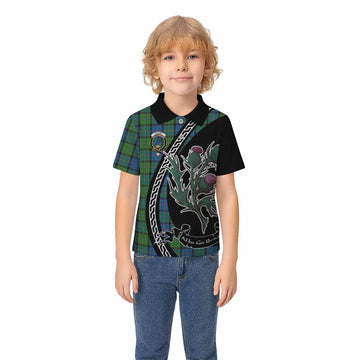 Stirling Family Crest Tartan Kid Polo Shirt Alba Thistle Inspired - Tartan Vibes Clothing
