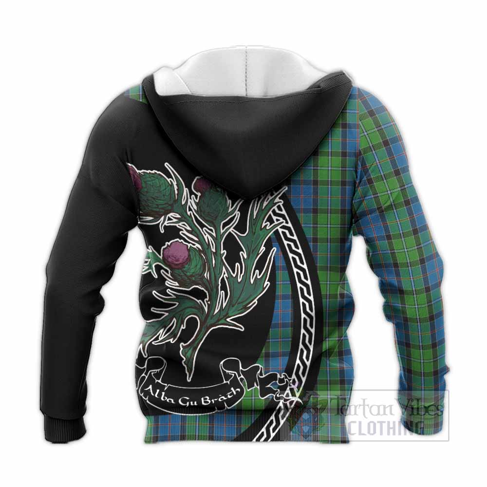 Stirling Family Crest Tartan Knitted Hoodie Alba Thistle Inspired - Tartan Vibes Clothing