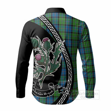 Stirling Family Crest Tartan Long Sleeve Button Shirts Alba Thistle Inspired - Tartan Vibes Clothing