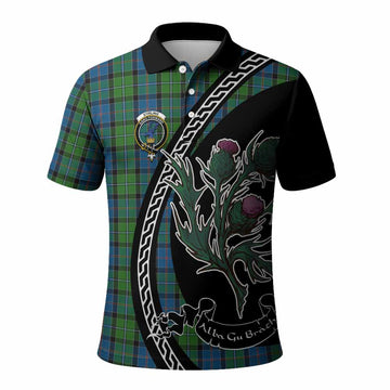 Stirling Family Crest Tartan Polo Shirt Alba Thistle Inspired - Tartan Vibes Clothing