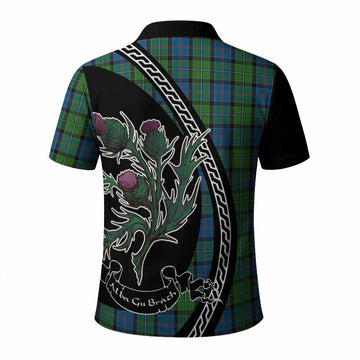 Stirling Family Crest Tartan Polo Shirt Alba Thistle Inspired - Tartan Vibes Clothing