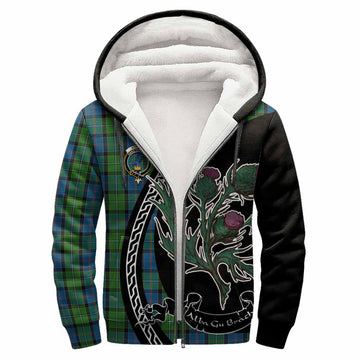 Stirling Family Crest Tartan Sherpa Hoodie Alba Thistle Inspired - Tartan Vibes Clothing