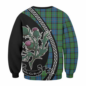 Stirling Family Crest Tartan Sweatshirt Alba Thistle Inspired - Tartan Vibes Clothing