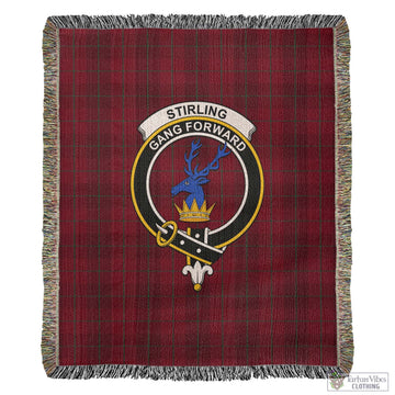 Stirling of Keir Tartan Woven Blanket with Family Crest