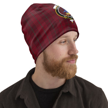 Stirling of Keir Tartan Beanies Hat with Family Crest