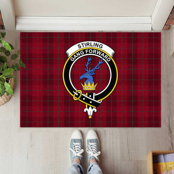 Stirling of Keir Tartan Door Mat with Family Crest