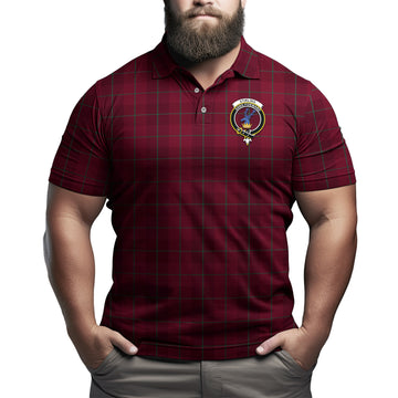 Stirling of Keir Tartan Men's Polo Shirt with Family Crest