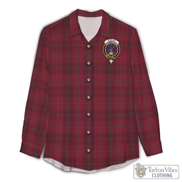 Stirling of Keir Tartan Womens Casual Shirt with Family Crest