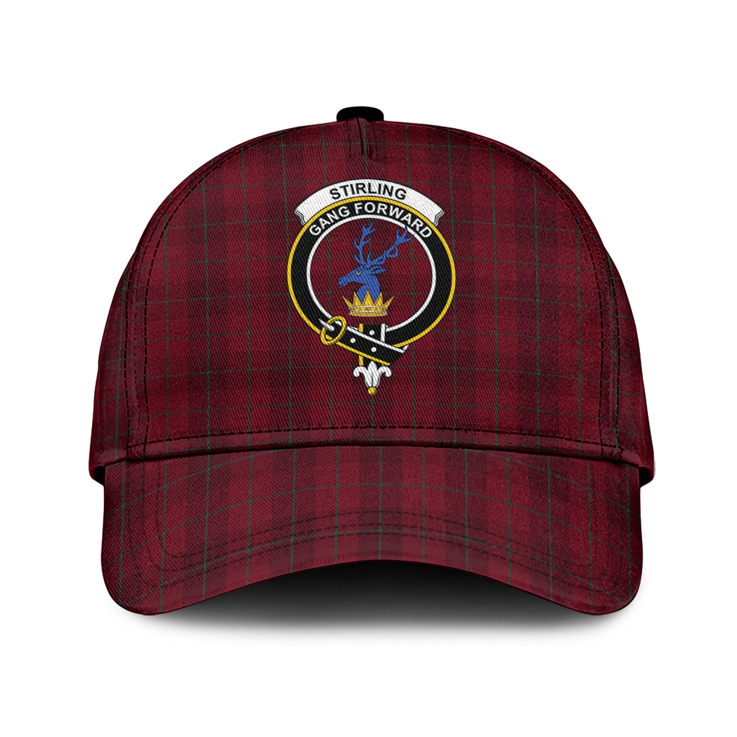 stirling-of-keir-tartan-classic-cap-with-family-crest