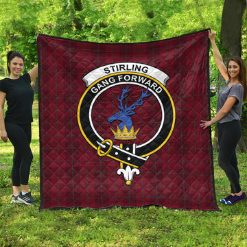 Stirling of Keir Tartan Quilt with Family Crest
